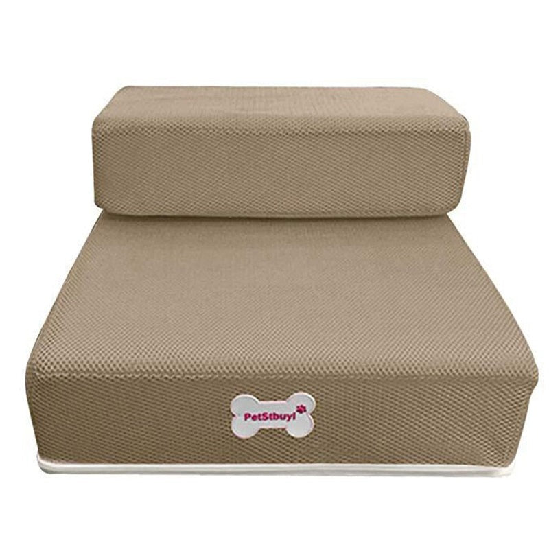 Reliable pet safety stairs preventing injury from jumping off beds