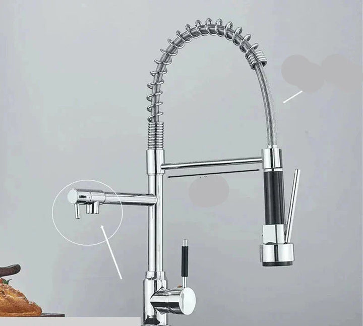 Close-up view of the ergonomic handle and single lever control on sink mixer