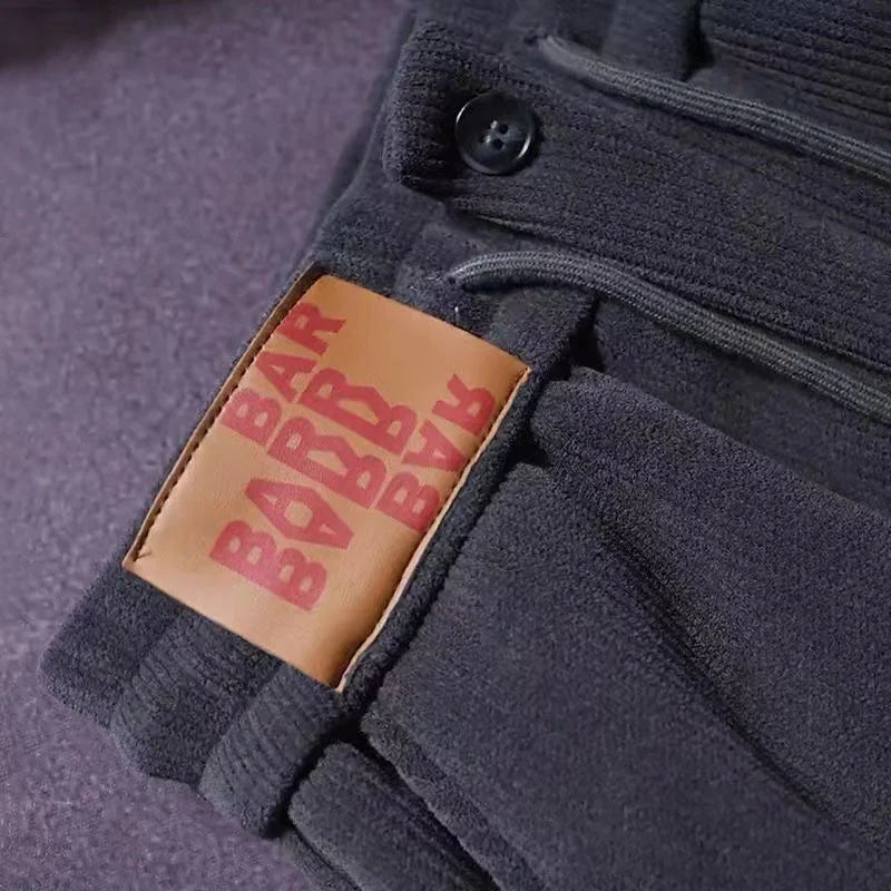 Durable cuff detail on womens fleece lined casual trousers