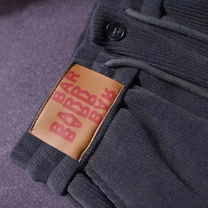 Durable cuff detail on womens fleece lined casual trousers