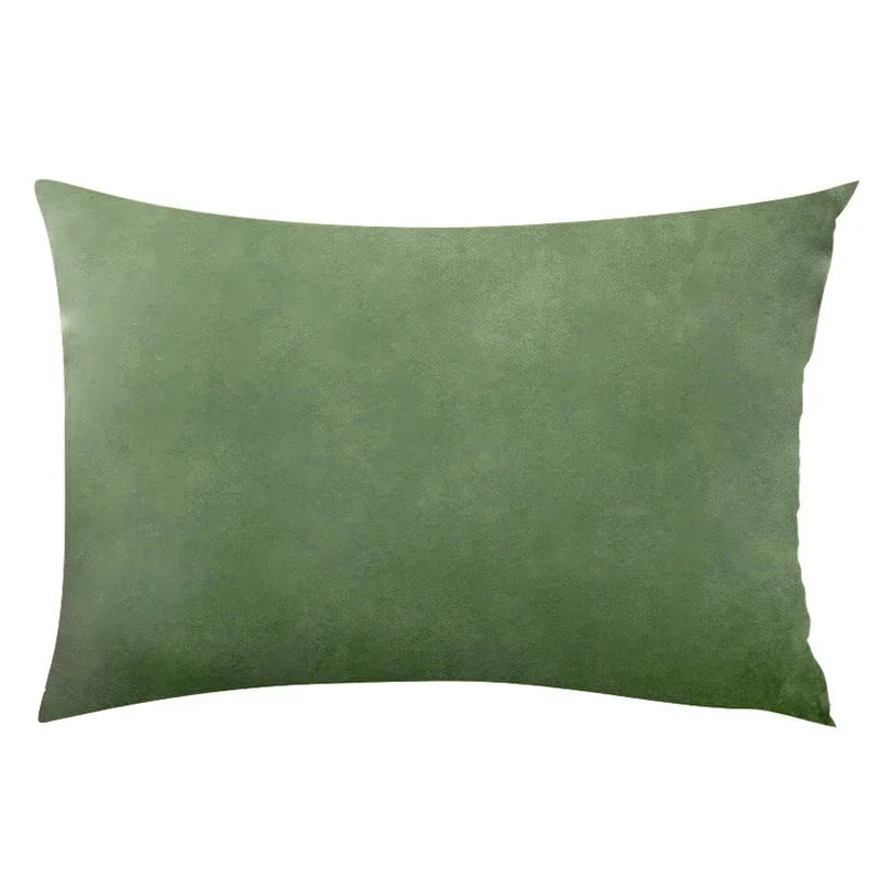 Modern solid velour pillowcase complementing home decor themes