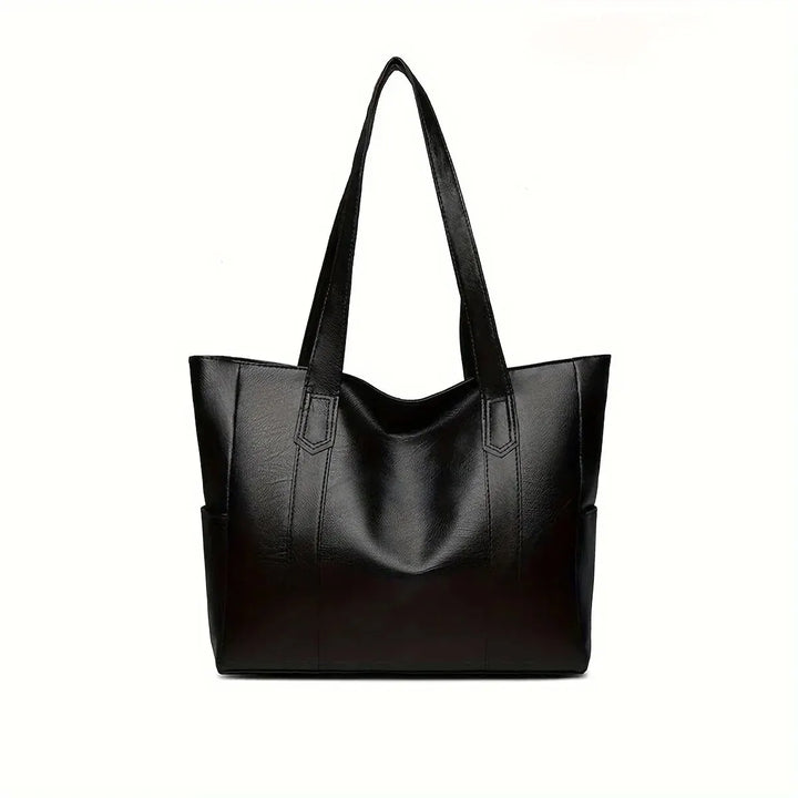 Black women's classic shoulder bag front view