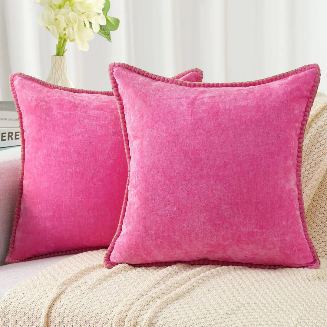 Aesthetically styled armchair featuring a cozy chenille throw pillow