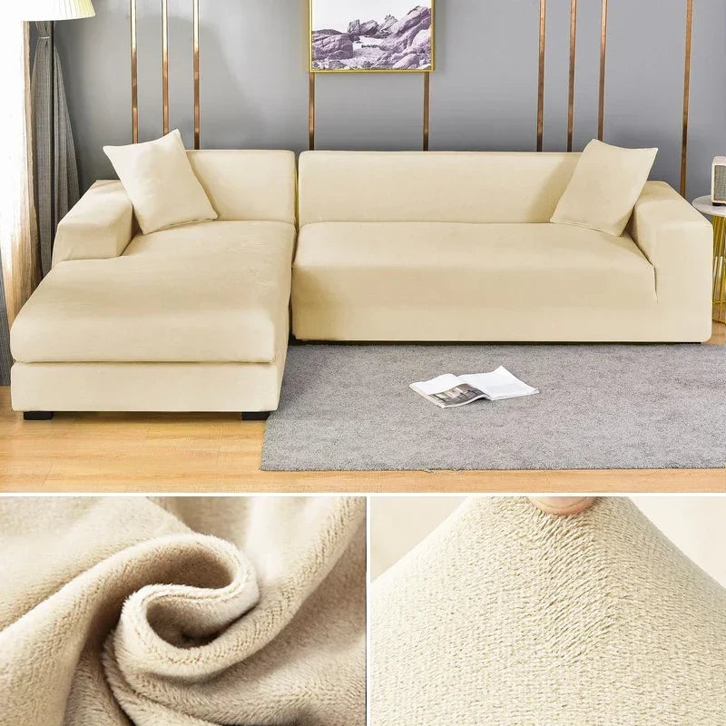 Easy to install stretch slipcover transforming worn furniture instantly