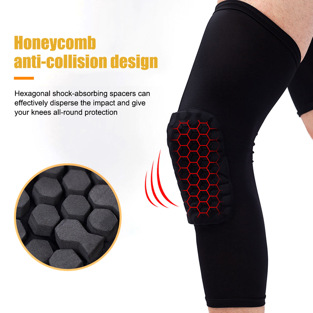 Breathable knee compression sleeve worn on leg for running gear support