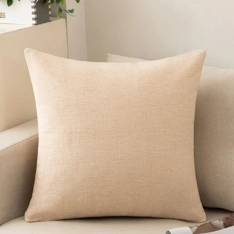 Detail of stitching and zipper on the throw pillow cover and insert