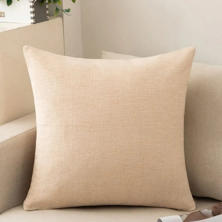 Detail of stitching and zipper on the throw pillow cover and insert