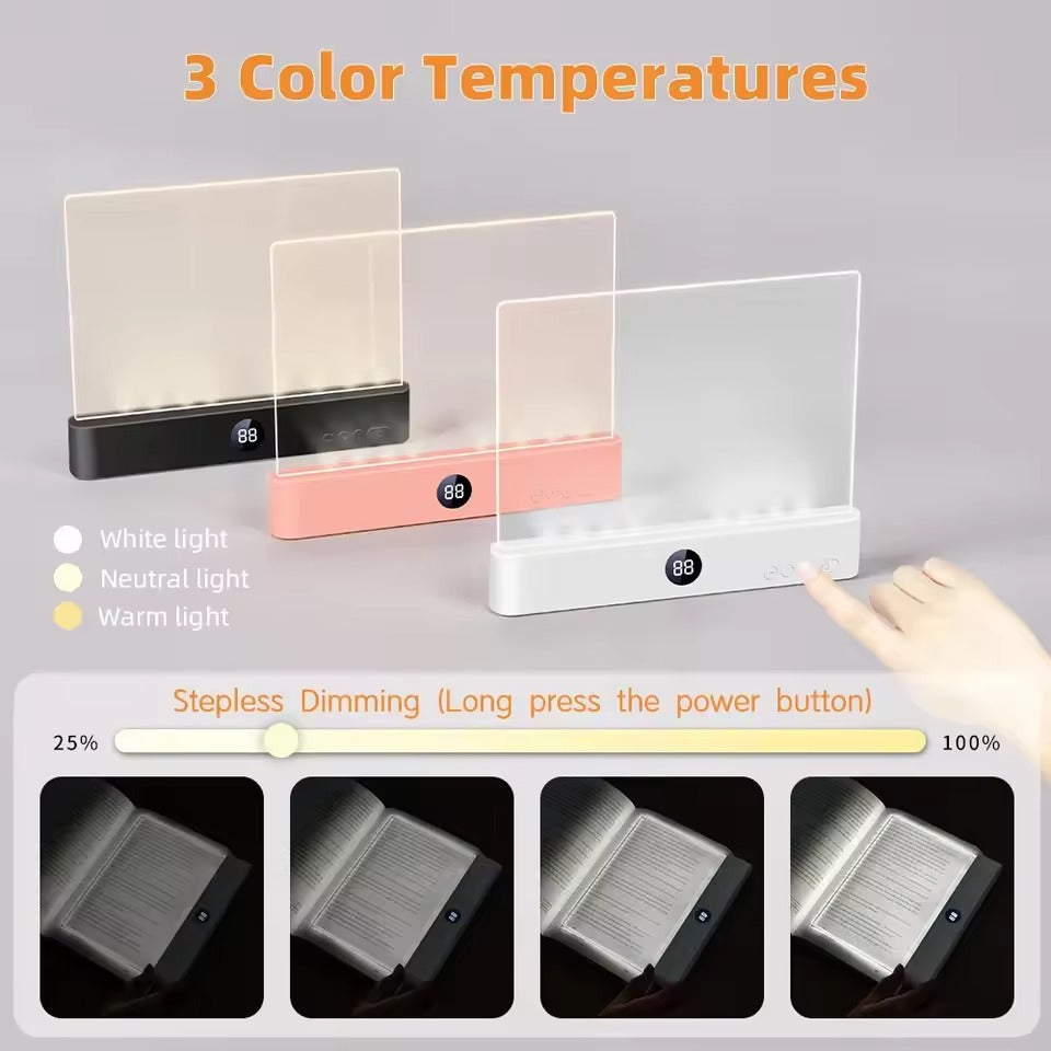 USB rechargeable lamp connected to a power bank for easy charging