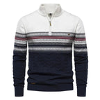 Tyrion | Men’s Fair Isle Quarter Zip Knit Sweater
