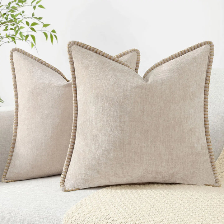 Back view of the throw pillow cover showing smooth zipper insertion