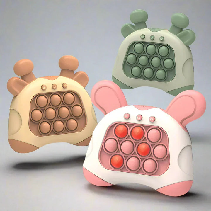 Assorted character designs of LED light-up fidget toys including animals