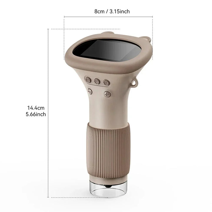 Close-up of educational stem toy digital microscope screen