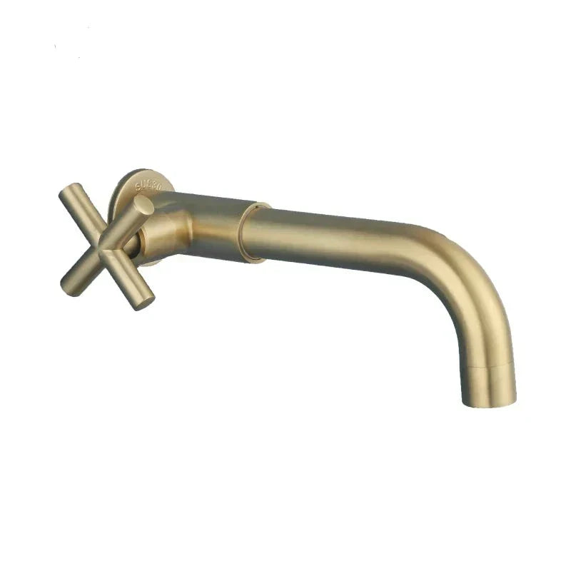 Minimalist wall mounted bathroom sink mixer with single lever control