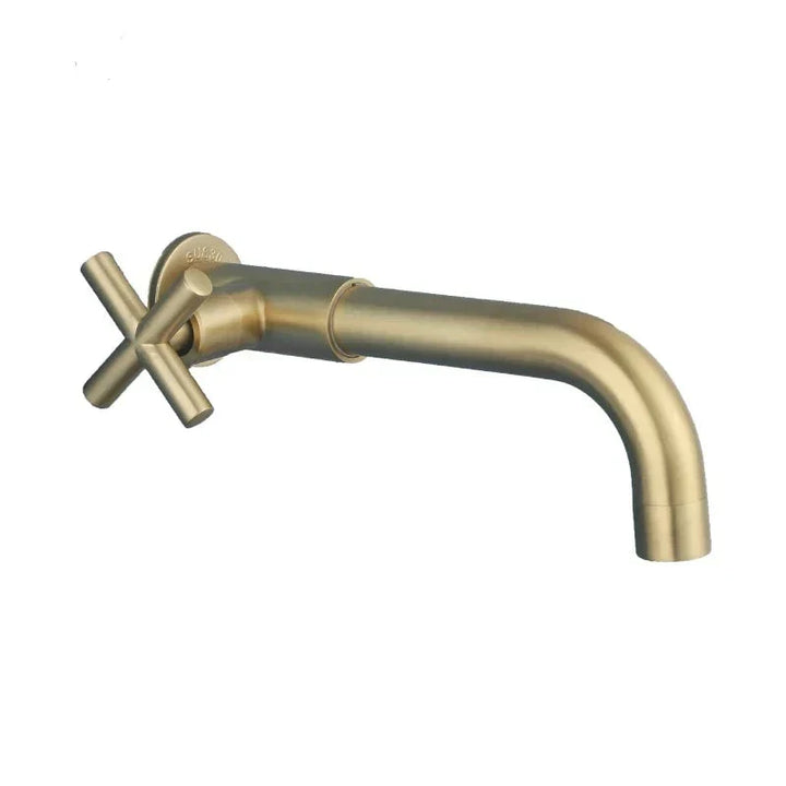 Minimalist wall mounted bathroom sink mixer with single lever control