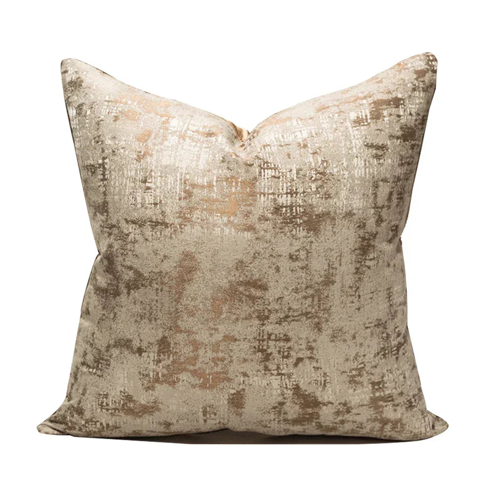 Unique throw pillow case with textured abstract design for couch decor