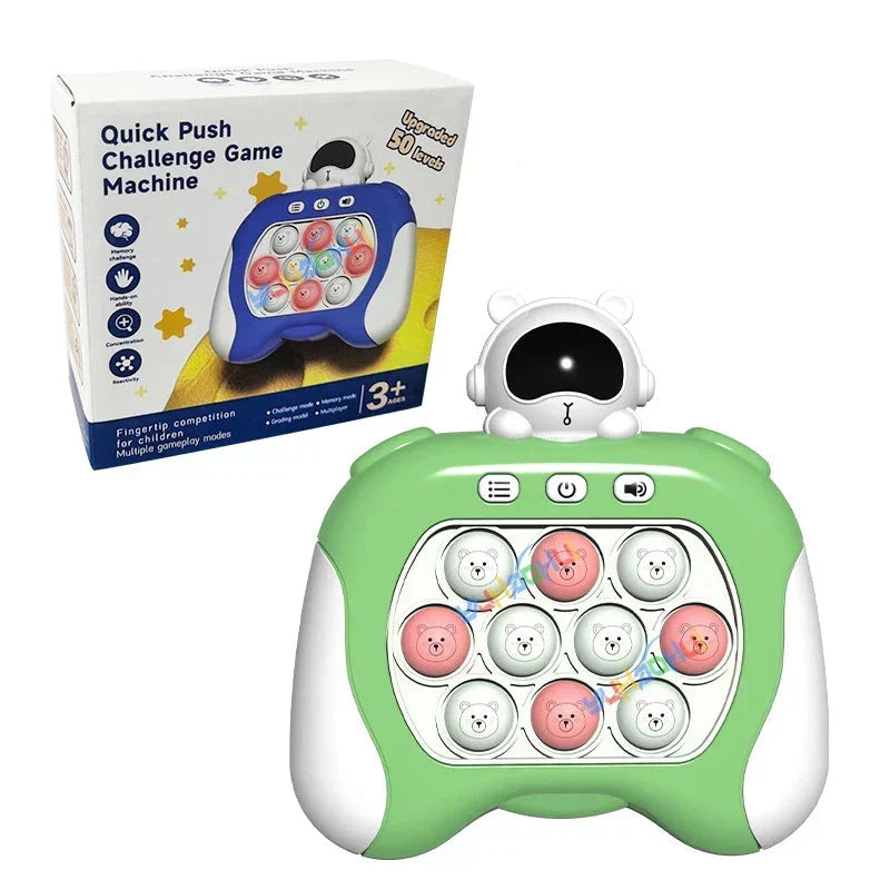 Portable desk toy for stress relief with vibrant illuminated patterns