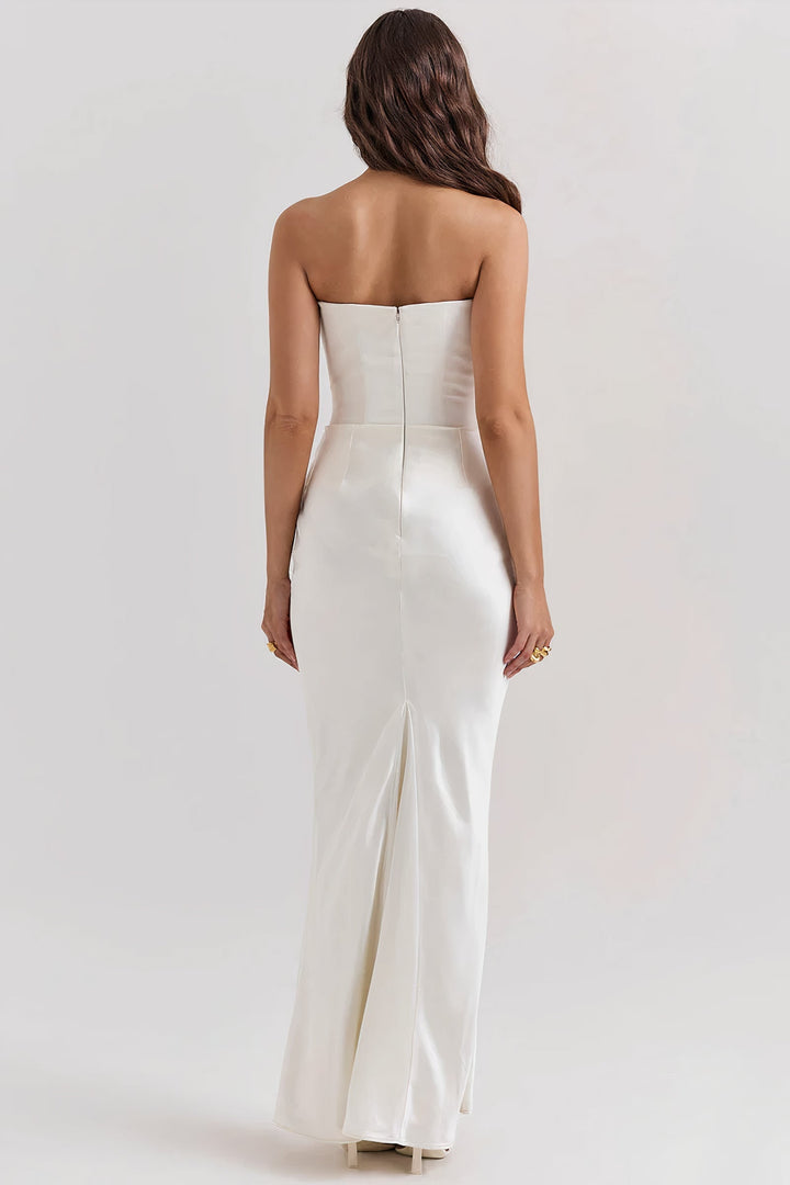 Women's elegant strapless corset dress for party wear