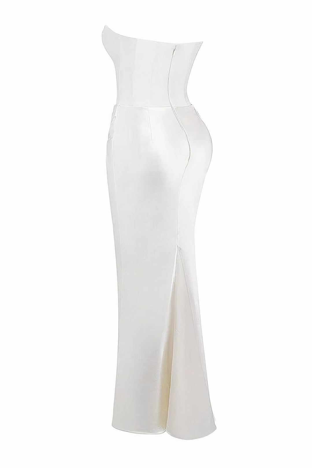 Sophisticated women's evening dress in a strapless design