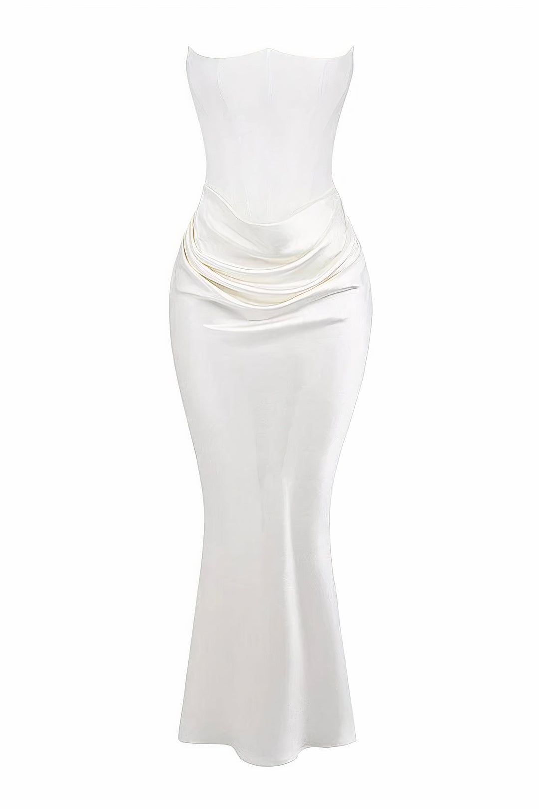 Stylish summer party dress featuring a fitted corset top