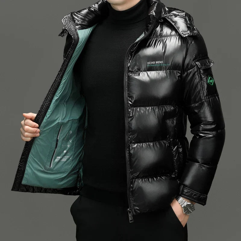 Dax | Men’s Gloss-Finish Hooded Jacket