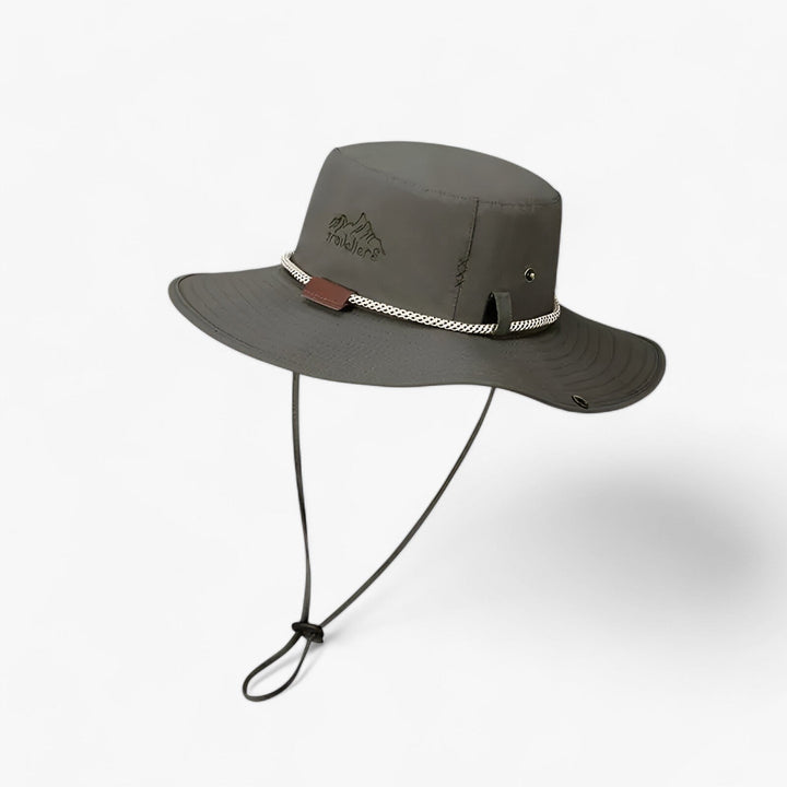 Waterproof hiking hat in durable material for rainy outdoor adventures