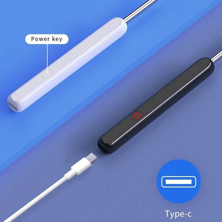 Smart HD ear wax removal tool with wireless otoscope camera and silicone tips