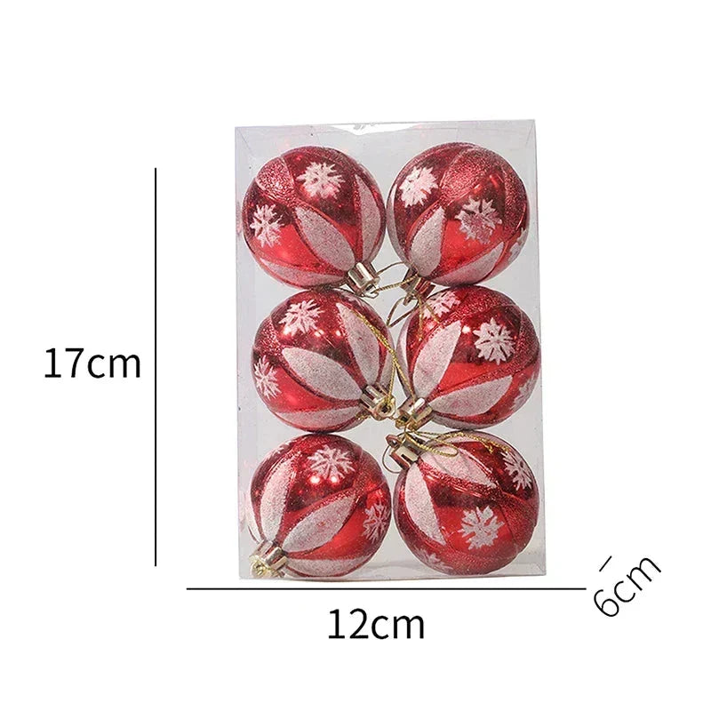 Festive accents featuring hanging snowflake ornaments against a pine tree