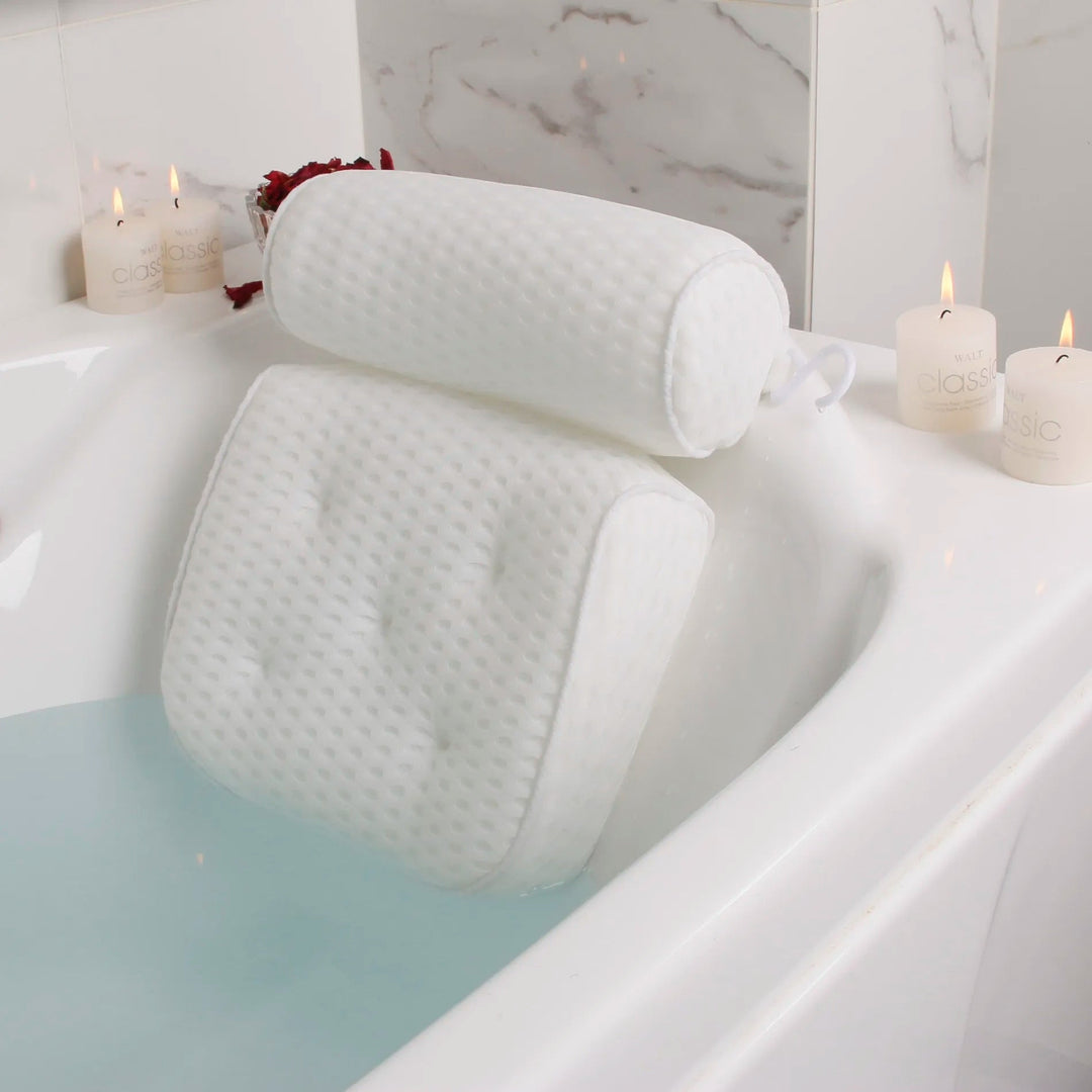 Side profile of supportive bathroom accessory for soaking tub