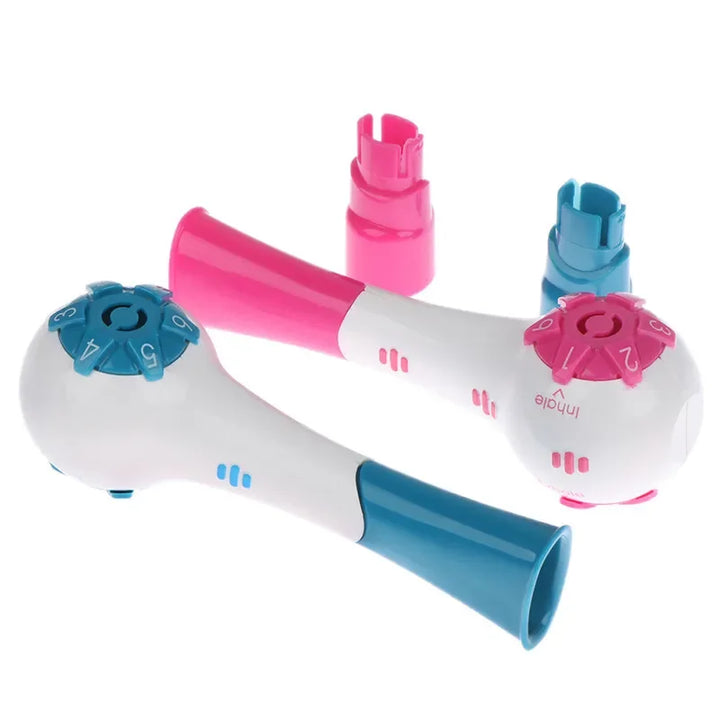 Compact respiratory fitness device showing adjustable resistance dial
