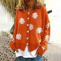 Daiselle | Women’s Daisy Print Button Front Knit Cardigan