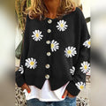 Daiselle | Women’s Daisy Print Button Front Knit Cardigan