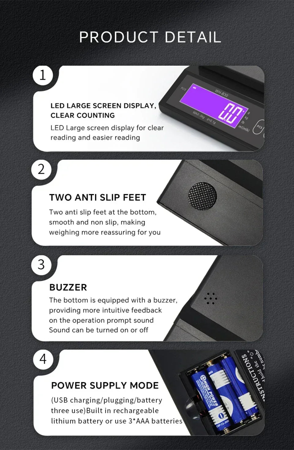 Waterproof digital electronic scale enduring accidental spills