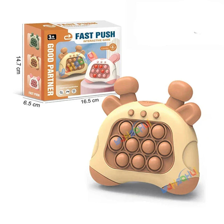 Kids toy featuring colorful lights and interactive fidget puzzle mechanics