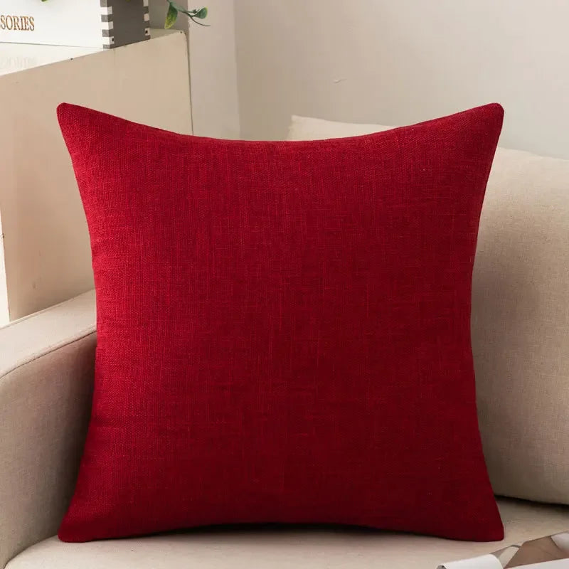 Close-up of soft throw pillow fabric showing quality home decor texture