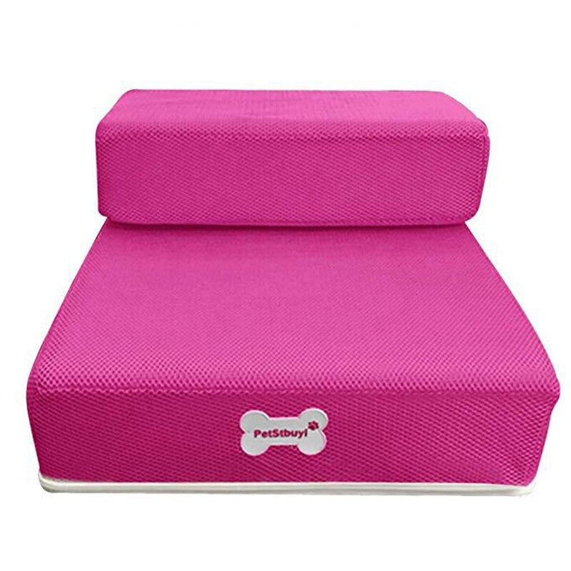 High-density foam pet stairs showing bounce-back durability and strength