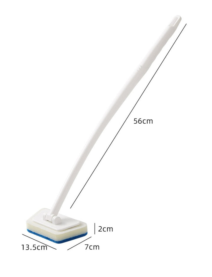 Efficient long-handle tile scrubber for easy household maintenance
