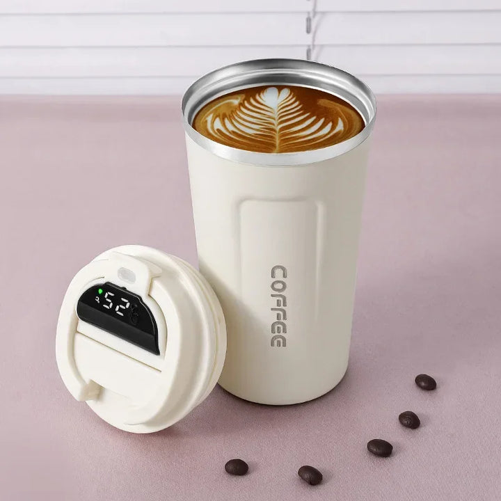 Premium smart stainless steel thermos mug for hot beverages