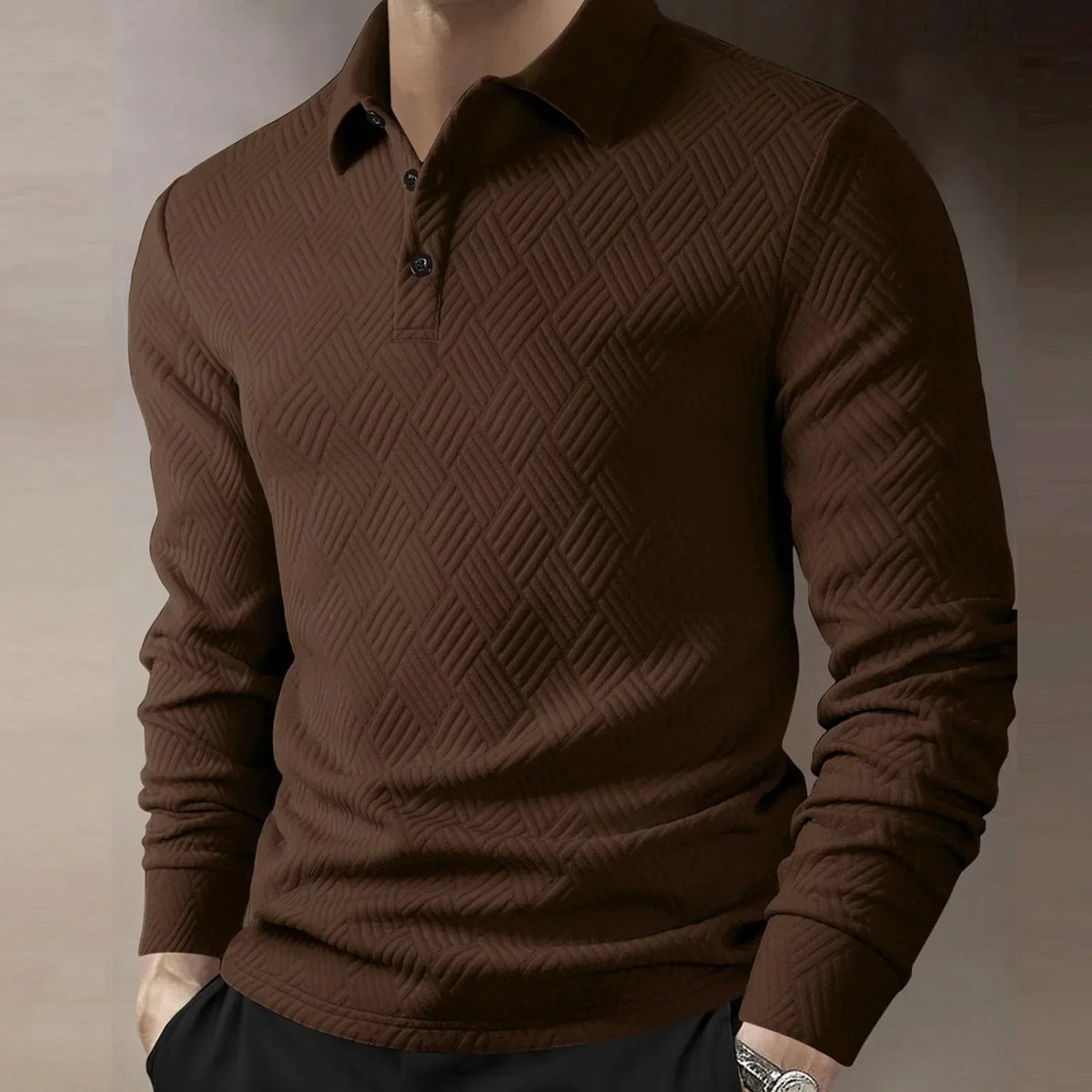 Evander | Men’s Long Sleeve Polo Sweater
