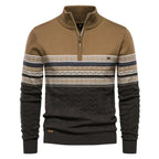 Tyrion | Men’s Fair Isle Quarter Zip Knit Sweater