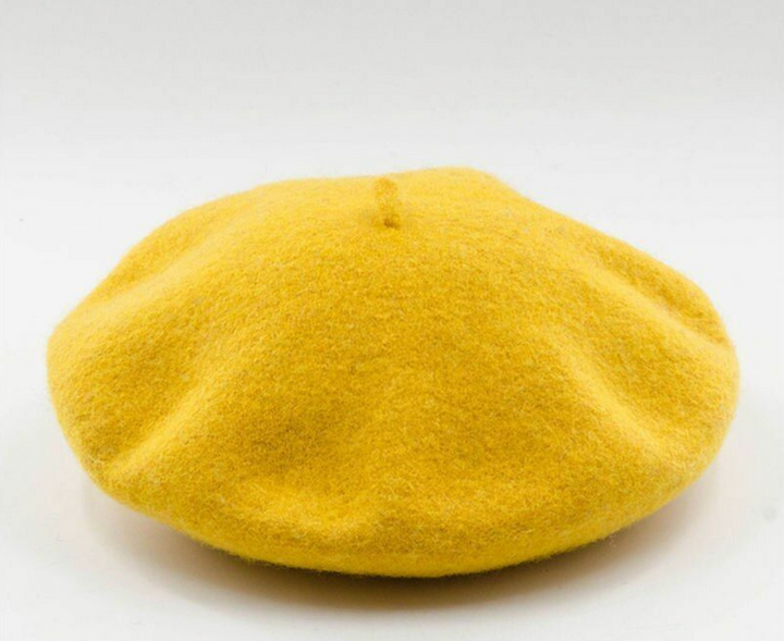 Casual lifestyle photo featuring chic french beret hat