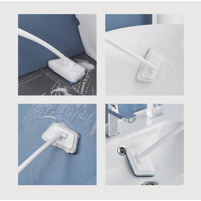 Versatile floor brush and cleaning tool for bathroom and kitchen tiles