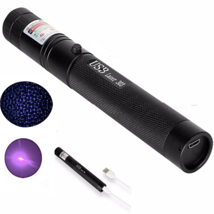 USB rechargeable laser pointer with projection pattern examples