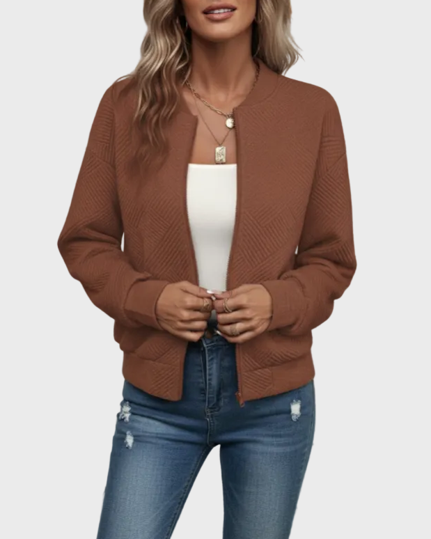 Ainsley | Women’s Zip-Up Bomber Cardigan