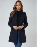 Rosa | Women’s Single-Breasted Long Coat
