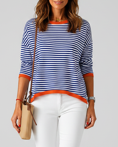 Marley | Women’s Striped Crew Neck Sweater