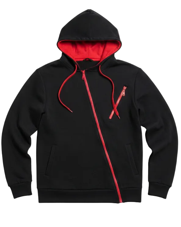 Donny | Men’s Asymmetric Zip Hooded Jacket