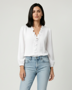 Women’s Ruffle Front Blouse