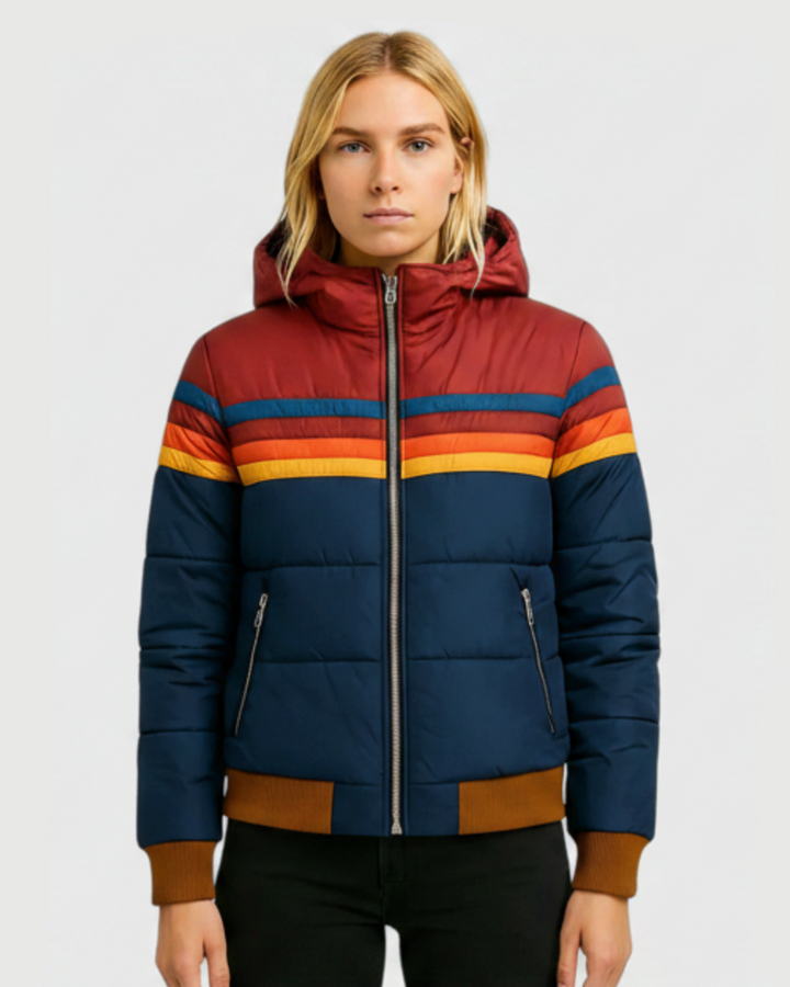 Cersey | Women’s Colorblock Hooded Puffer Jacket