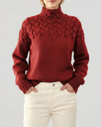 Micah | Women’s Cable Knit High Neck Sweater