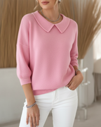 Olivienne | Women’s Collared Knit Pullover Sweater